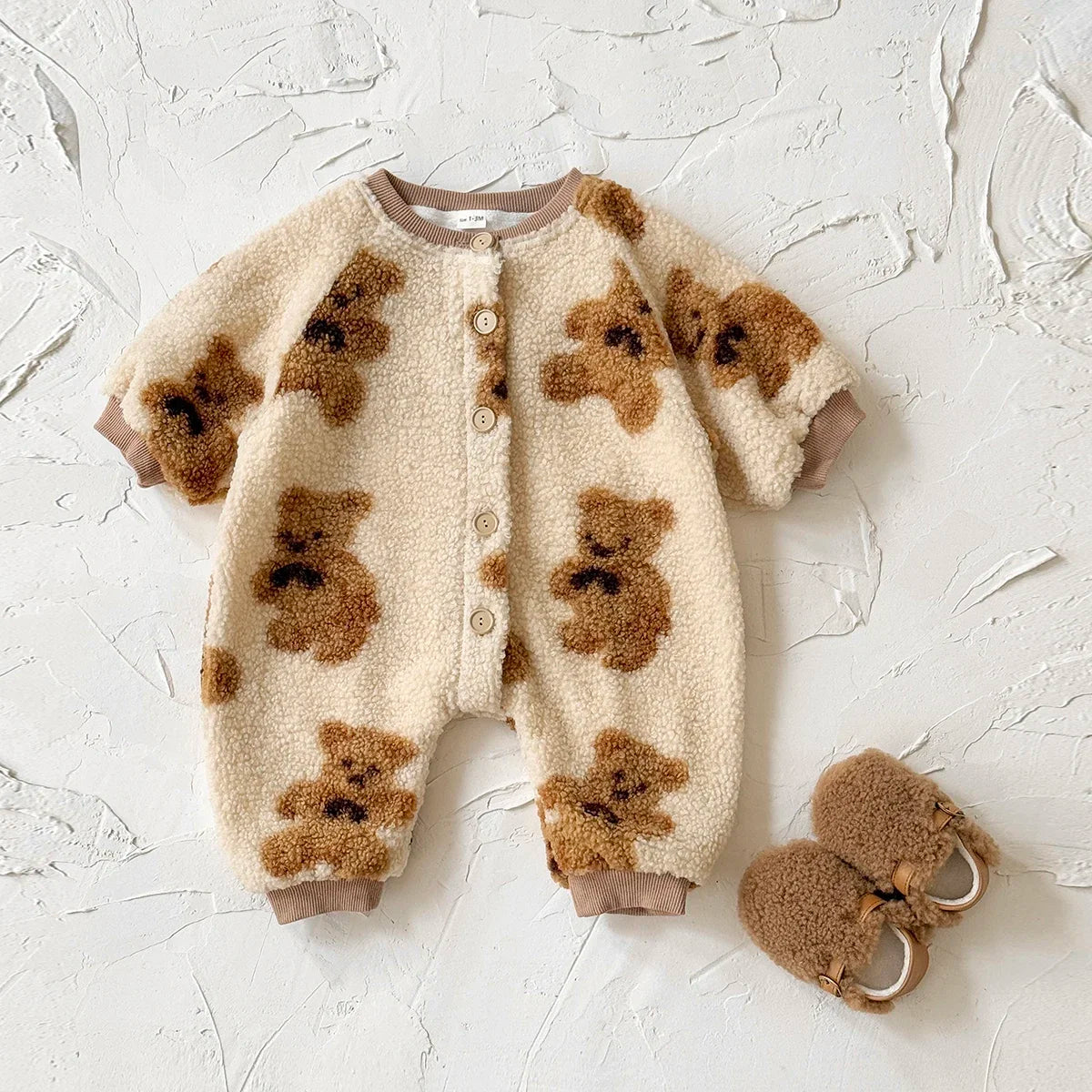 Teddy Bear Fleece Romper