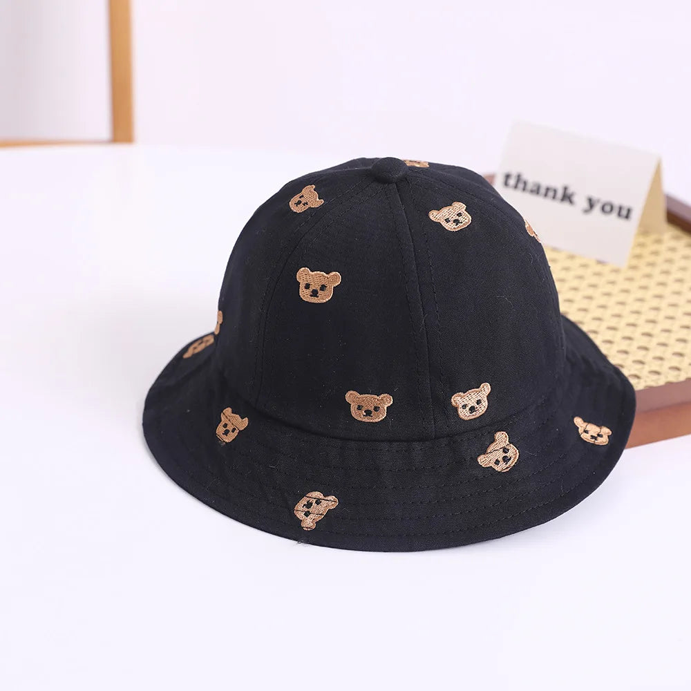 Embroidered Bear Baby Bucket Hat
