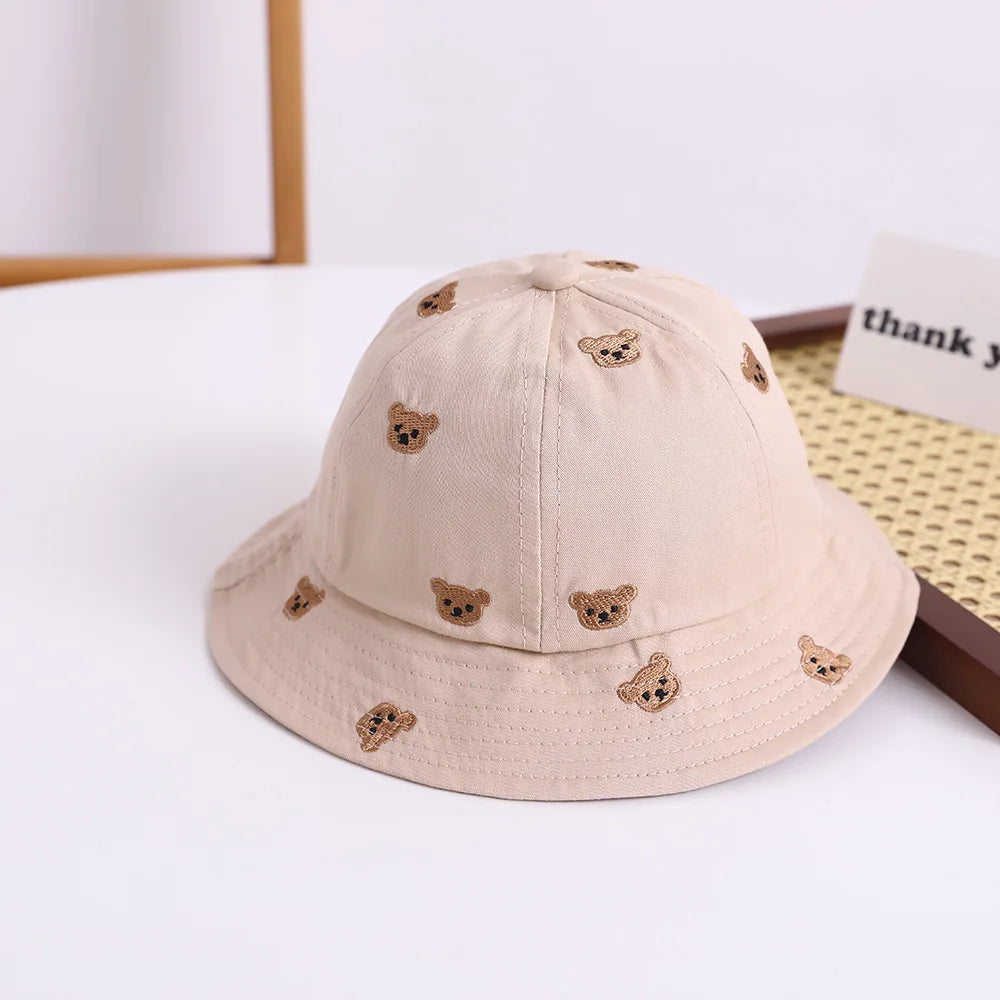 Embroidered Bear Baby Bucket Hat
