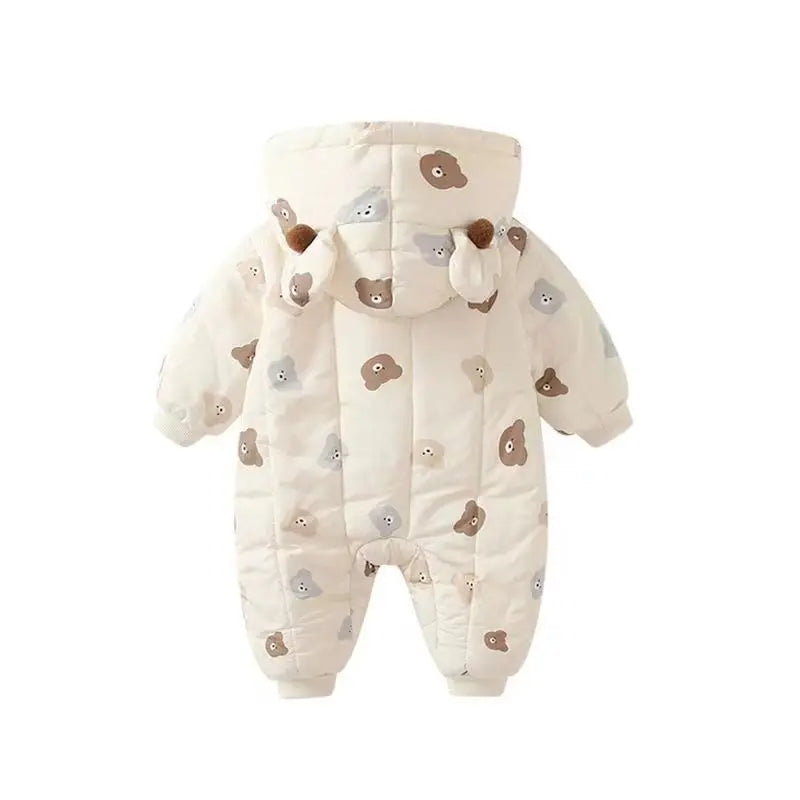 Happy Teddy Bear Puffer Snowsuit