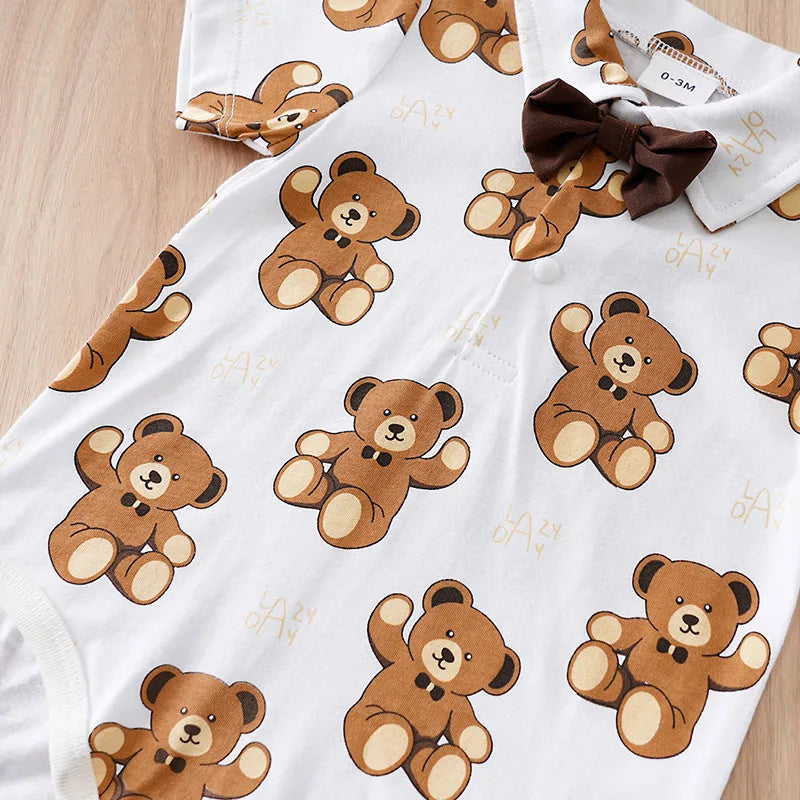 Bear Print Summer Toddler Outfit