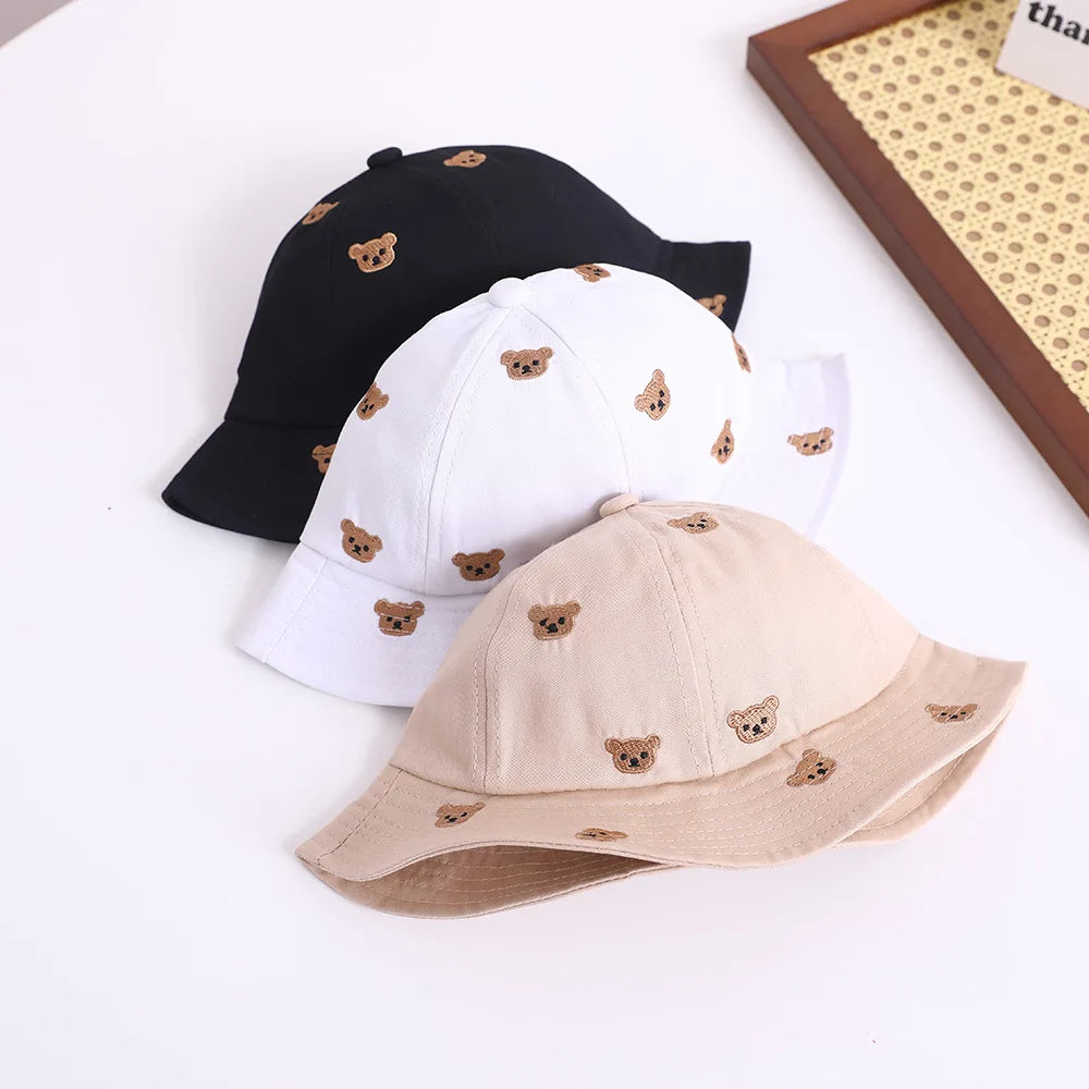 Embroidered Bear Baby Bucket Hat