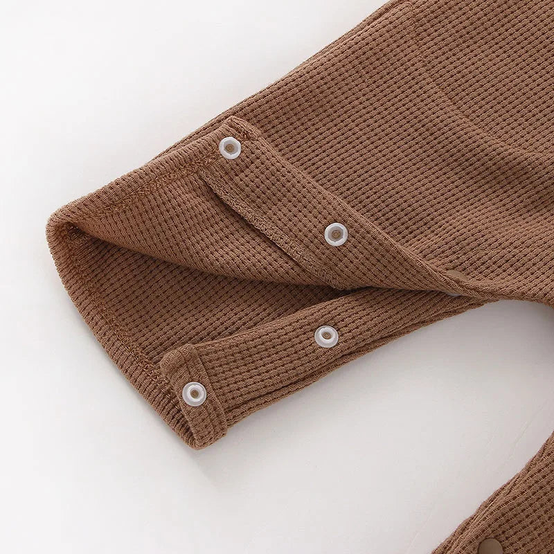 Bear Knitted Waffle Playsuit