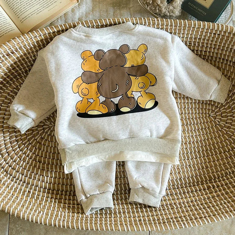 Cartoon Bear Jogger Set