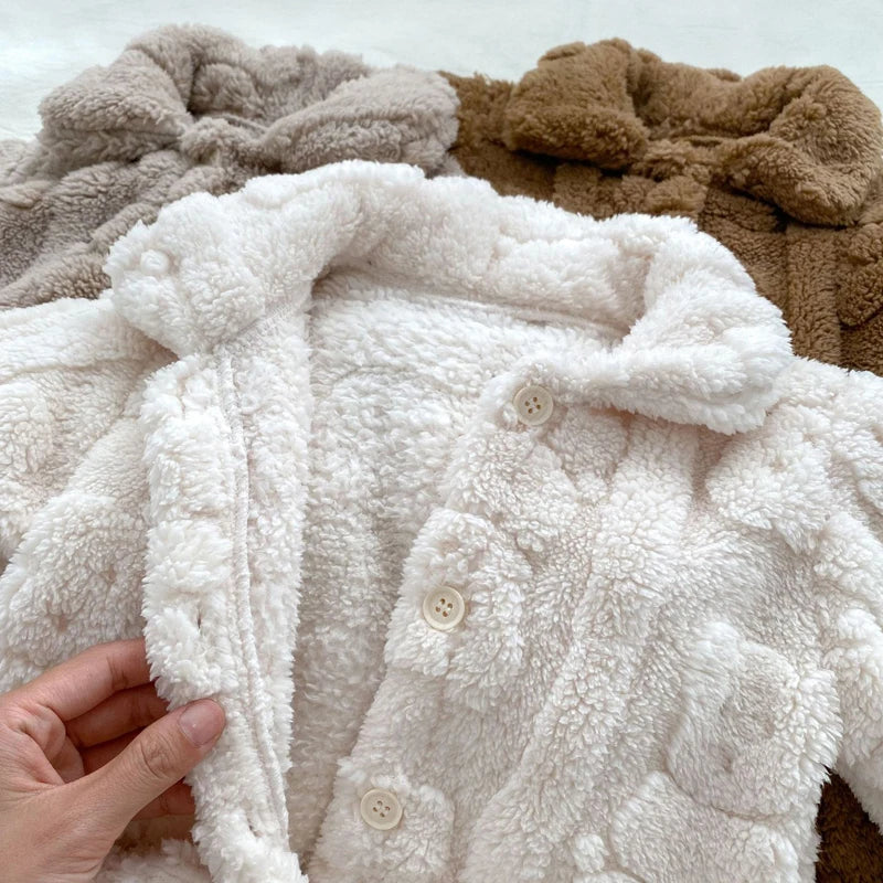 Thick Fur Bear Lining Fluffy Romper