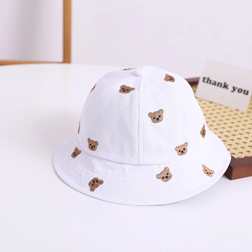 Embroidered Bear Baby Bucket Hat