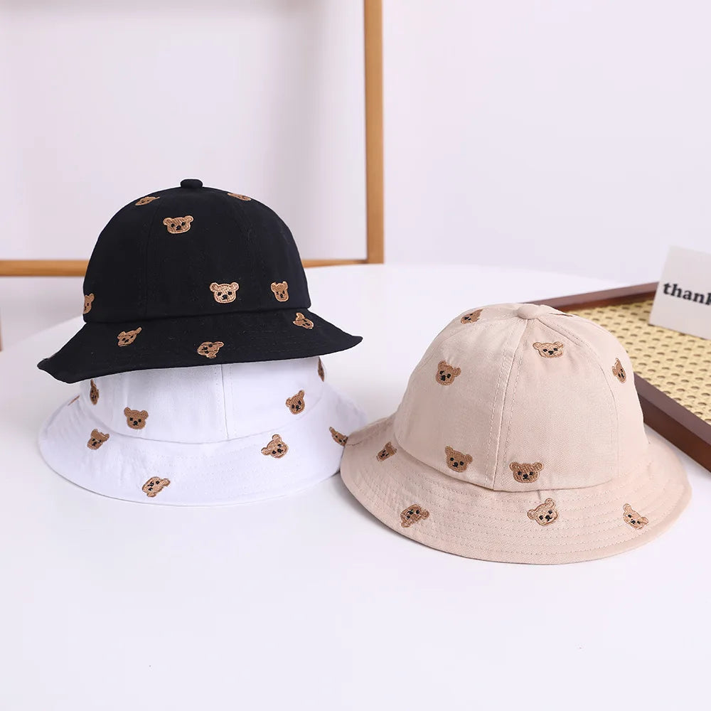 Embroidered Bear Baby Bucket Hat