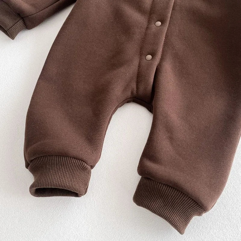 Plush Bear Hooded Playsuit