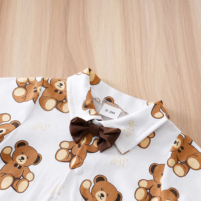 Bear Print Summer Toddler Outfit