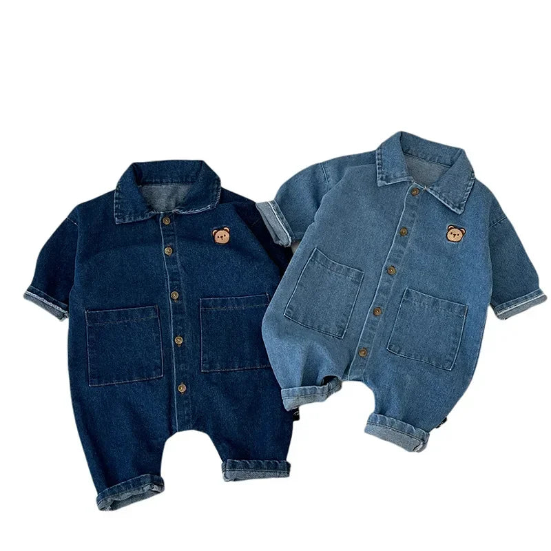 Bear Denim Romper