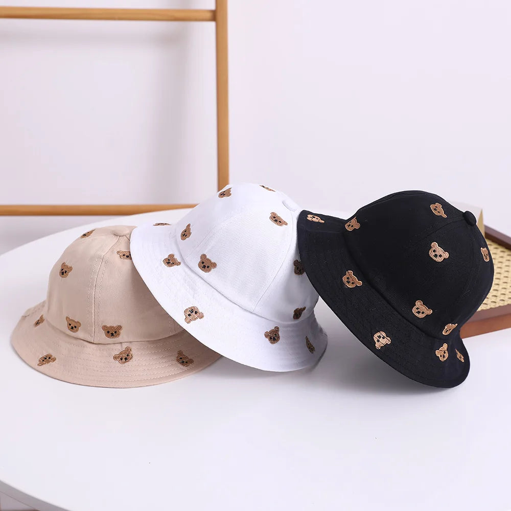 Embroidered Bear Baby Bucket Hat