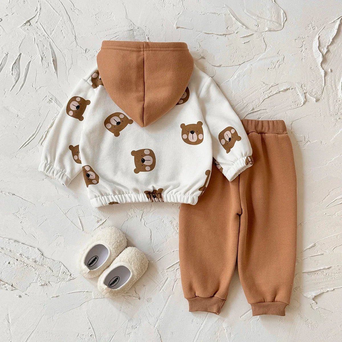 Bear Print 2-Piece Jogger Set