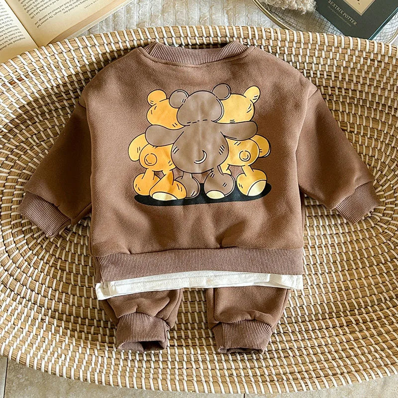 Cartoon Bear Jogger Set
