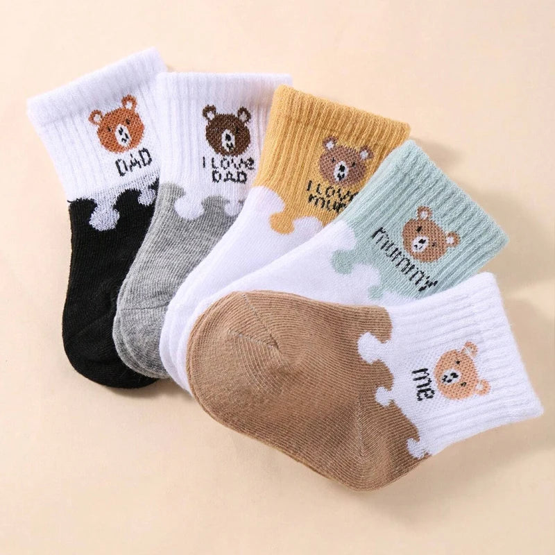 5 Pairs Low Cut Baby Socks