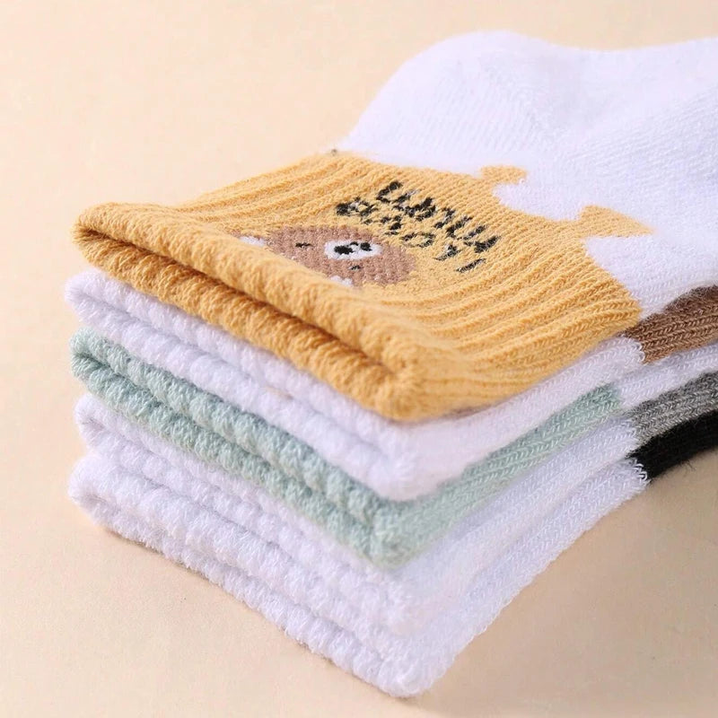 5 Pairs Low Cut Baby Socks