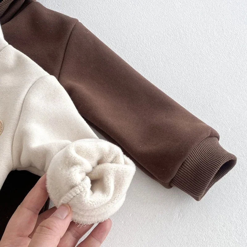 Plush Bear Hooded Playsuit