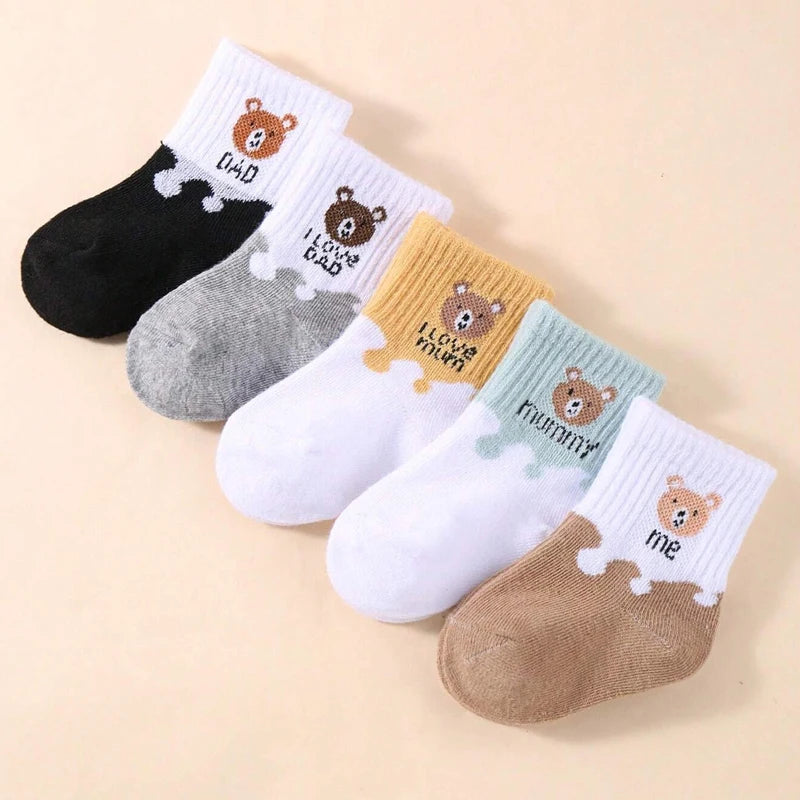 5 Pairs Low Cut Baby Socks
